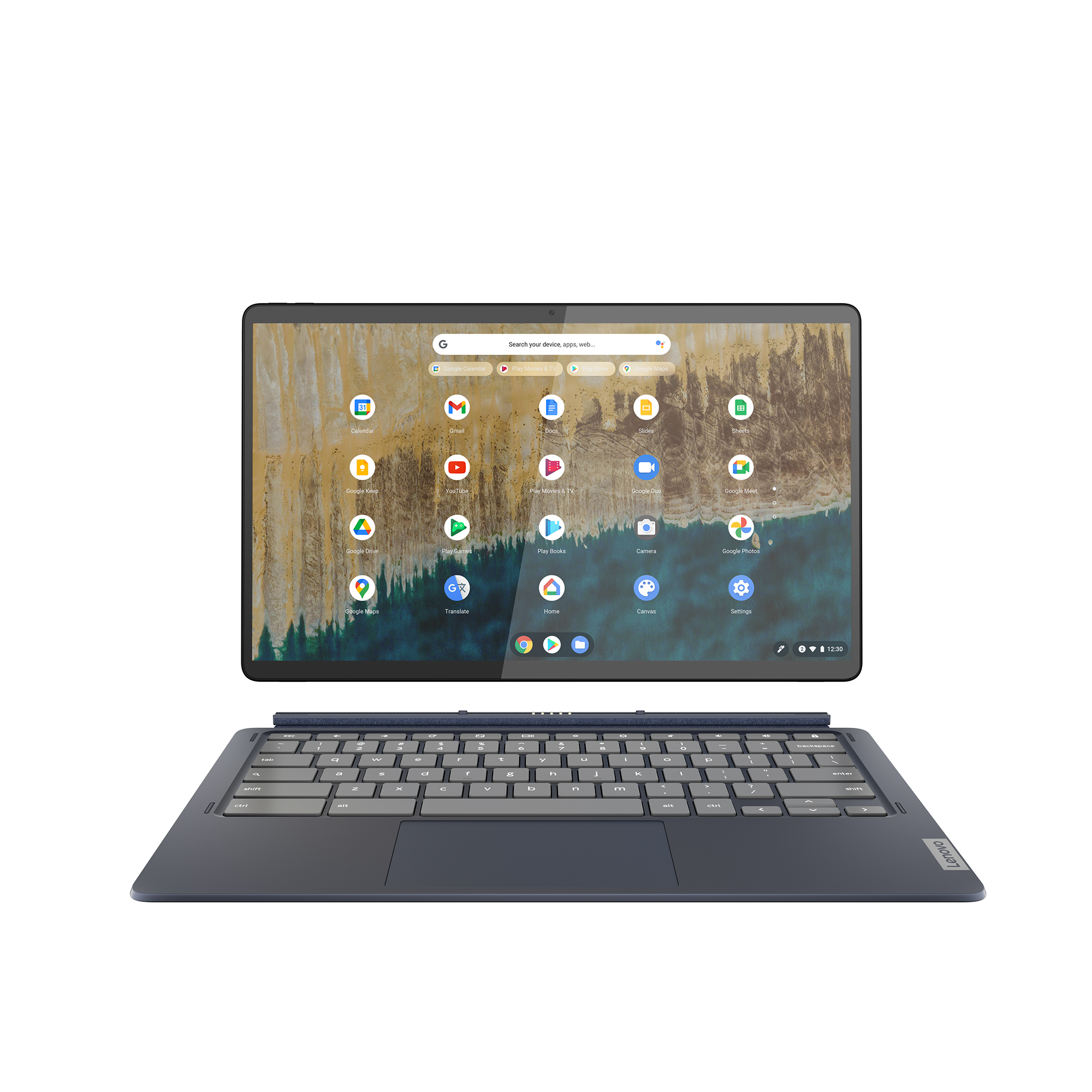 Lenovo Ideapad Duet 5 Chromebook 13.3" FHD Touchscreen Chromebook , Qualcomm Snapdragon SC7180, 4GB RAM, 256GB SSD, Chrome OS, Abyss Blue, 82QS001CUS - image 4 of 17