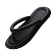 thumbnail image 4 of Anuirheih Flip Flops for Women Lightweight Thicken Sole Pillow Slippers Cute Cushioned Slippers Soft Foam Non-Slip Shower Bathroom Slides Sandals(Black), 4 of 8