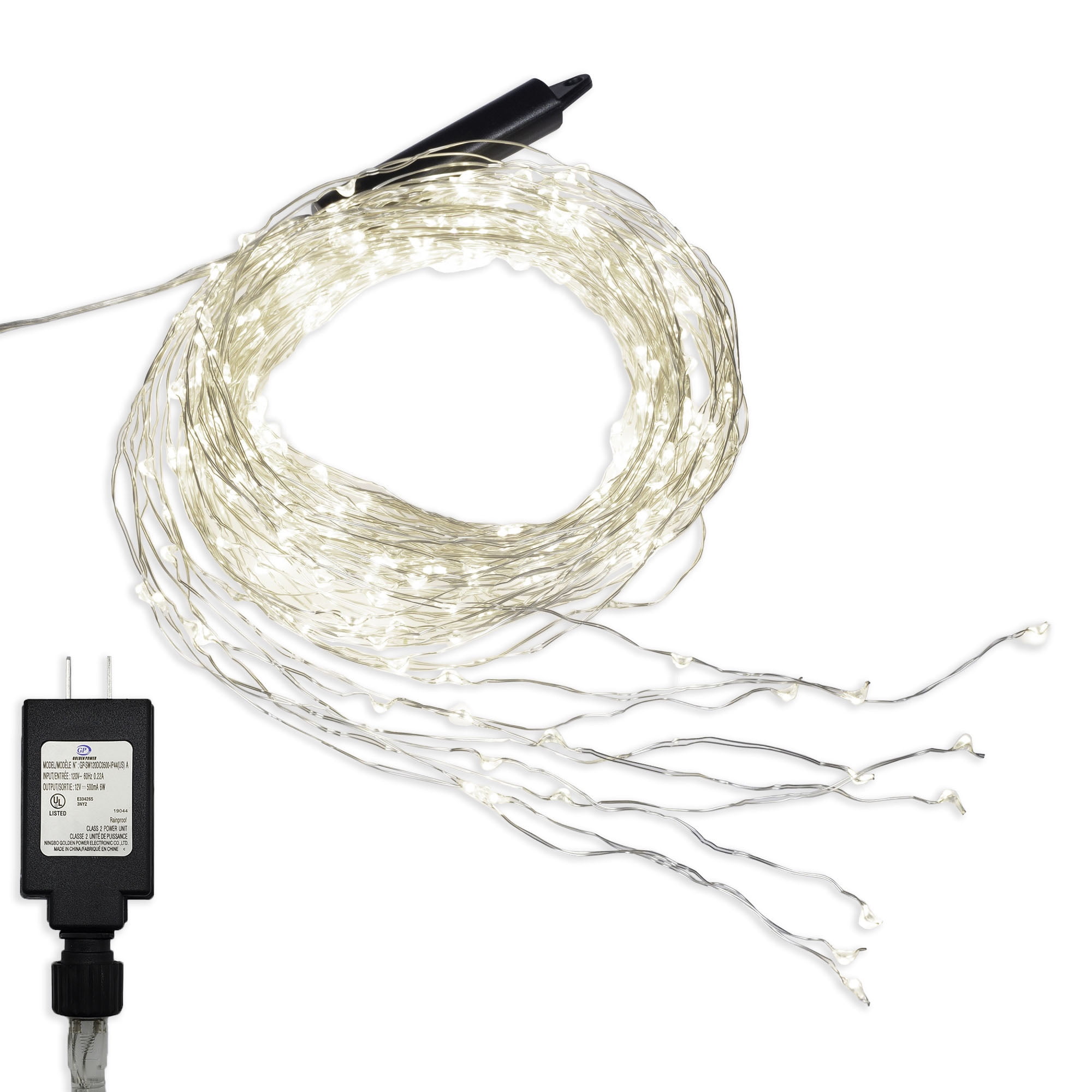 DC 12V Starry Fairy Lights With Micro LEDs 2/5/10m Silver Wire Multiple US Plug 