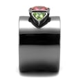 thumbnail image 4 of TK2556 - IP Light Black  (IP Gun) Stainless Steel Ring with Synthetic Synthetic Glass in Multi Color Size 6, 4 of 4