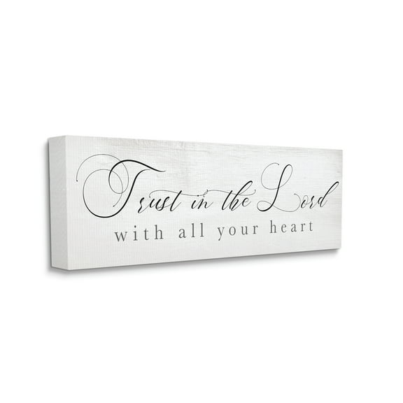 Stupell Industries Trust In The Lord Phrase Uplifting Rustic Sentiments,13 x 30,Designed by Daphne Polselli