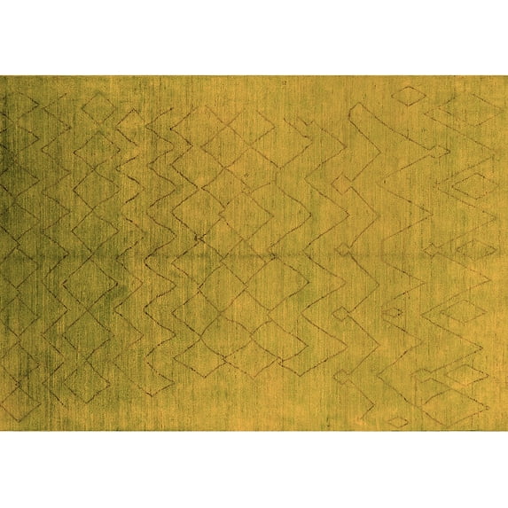 Ahgly Company Indoor Rectangle Oriental Orange Industrial Area Rugs, 2' x 5'