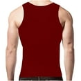 thumbnail image 6 of Sakmal Red Mens Tank Tops Summer Red Crew Neck Camisole Breathable Muscle Workout Solid Men Sleeveless T Shirts, 6 of 6