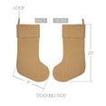 thumbnail image 2 of VHC Brands Festive Burlap Natural Tan Holiday Country Rustic Christmas Stocking 11x20, 2 of 6