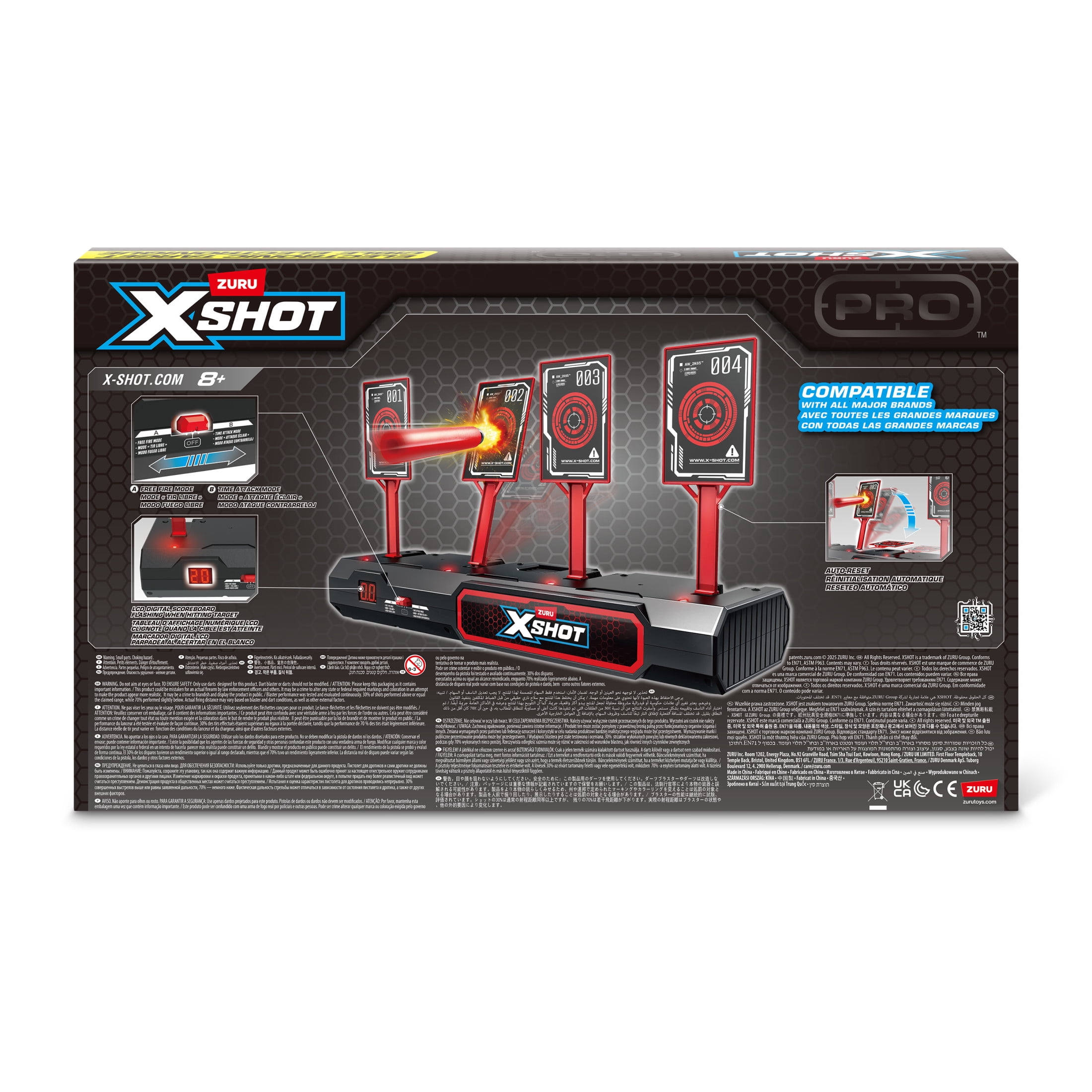XSHOT Electronic Target by ZURU Portable Interactive Blaster System with Auto Reset and Dynamic Sound for Ages 8+