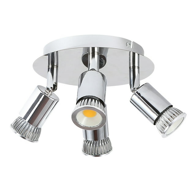 Amdohai A C85-265V 4 H-eads Wall S-pot Lamp Indoor Ceiling Light GU10 B-ulb Base Socket Holder Directional Lighting Fixture Rotatable Adjustable Light Angle for Kitchen Hallway Bathroom