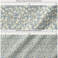 thumbnail image 2 of Soimoi White Cotton Cambric Fabric Forget Me Not Bush Floral Print Fabric By the Yard 58 Inch Wide, 2 of 7