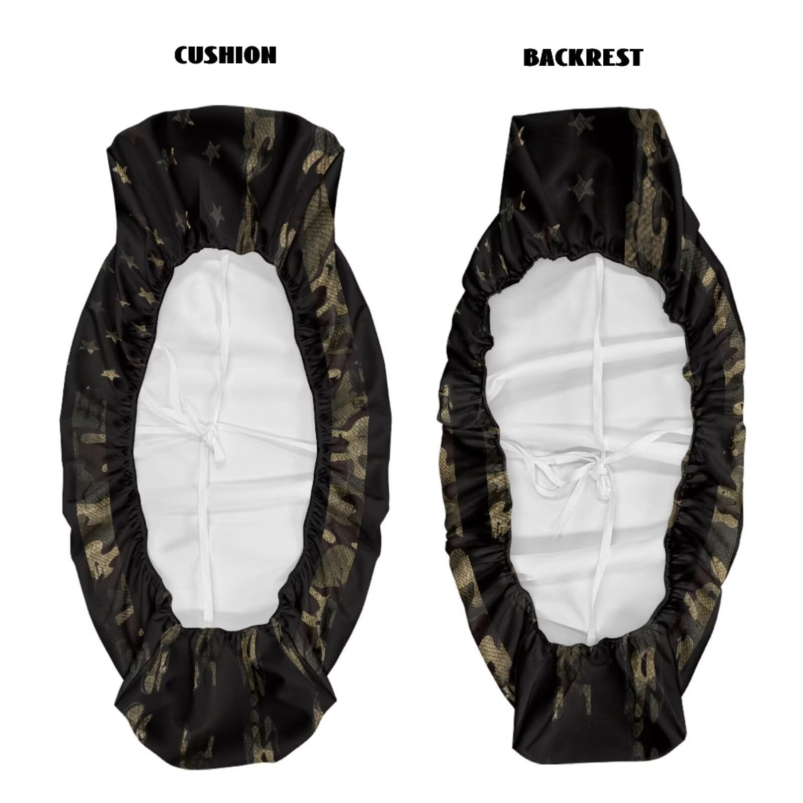 Yuyamidu American Flag UTV Bench Seat Cover Backrest Cover Camo Seat Covers Compatible with Kawasaki Mule 3000 3010 3020 4000 4010 2001-2023 2025