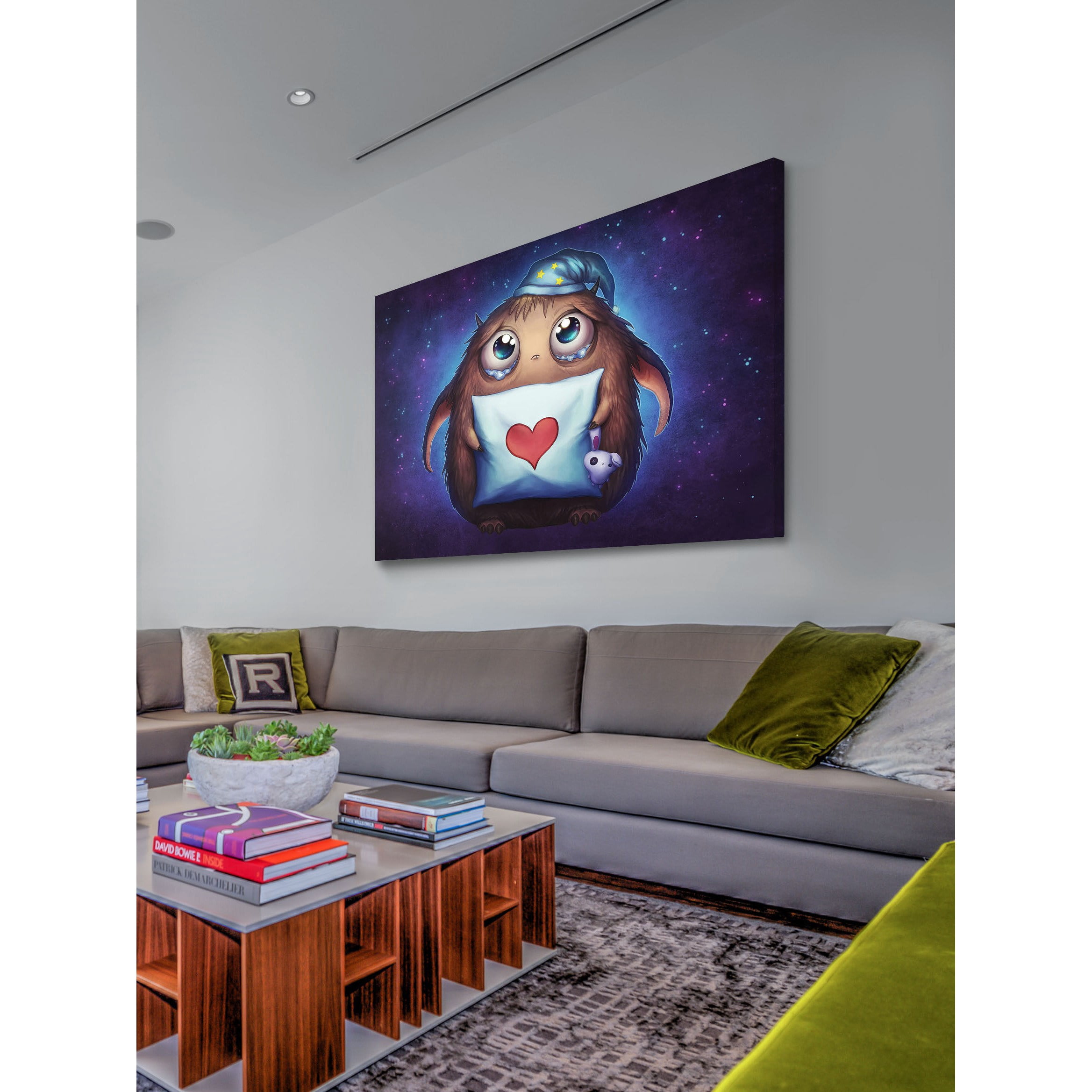 Marmont Hill "Cute Monster" Painting Print on Canvas