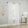 thumbnail image 2 of No. 918 Ariella Floral Lace Rod Pocket Curtain Panel, 58"x84", White, 2 of 5