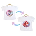 thumbnail image 1 of Camiseta de verano de Disney para niña, disfraz de 1 pieza de lentejuelas que cambian gráficos, Blancanieves, Ariel, sirena, algodón, informal para niños, Kids7T Gao Jinjia LED, 1 of 2
