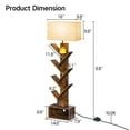 thumbnail image 4 of OUTONLIFE Floor Lamp with Shelf,Tree Bookcasewith Light, 7-Tier Floor Standing Bookcase for Living Room Bedroom, Office, Brown, 4 of 10