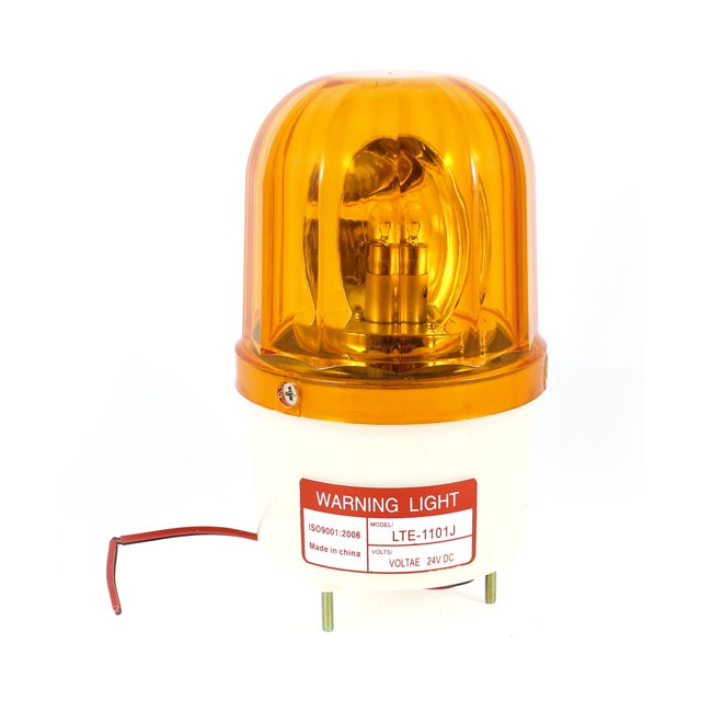 Unique Bargains Lampe d'Avertissement Rotative d'Urgence Industrielle DC24V Jaune