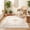 Beige, variant on ICEANT Persian Style Round Area Rug, 6'x6' Round Vintage Anti-Slip Carpet for Living Room Bedroom, Boho Non-Shedding Mat for Balcony Floor, Dark Blue