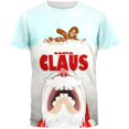 thumbnail image 1 of Christmas Santa Jaws Claus Horror All Over Adult T-Shirt, 1 of 2