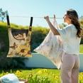 thumbnail image 2 of SEANATIVE Sunflower Butterfly Clothespin Bag Stores and Holds Clothespins Wide Mouth Clothesline Peg Organizer Storage Bags Portable Pin Collector Bag for Home Outdoor, 2 of 7