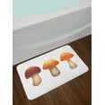 thumbnail image 2 of Nature Bath Mat, Mushroom Various Colors Tricolor Edible Forest Flora, Plush Bathroom Decor Mat with Non Slip Backing, 29.5" X 17.5", Redwood Orange, by Ambesonne, 2 of 2