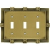 Franklin Brass Pineapple Triple Switch Wall Plate, Available in Multiple Colors