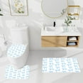 thumbnail image 4 of 4Pcs Cute Purple Bow Shower Curtain Sets with Rug, Toilet Lid Cover and Bath Mat, Aesthetic Bowknot Shower Curtains for Purple Bathroom Decor, Modern Minimalist White Waterproof Bathroom Set, 4 of 7