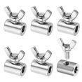 thumbnail image 1 of Unique Bargains 304 Stainless Steel 7mm Hole Wire Rope Clips, 6Pcs Wire Rope Clamp Fasteners Screws, Silver, 1 of 7