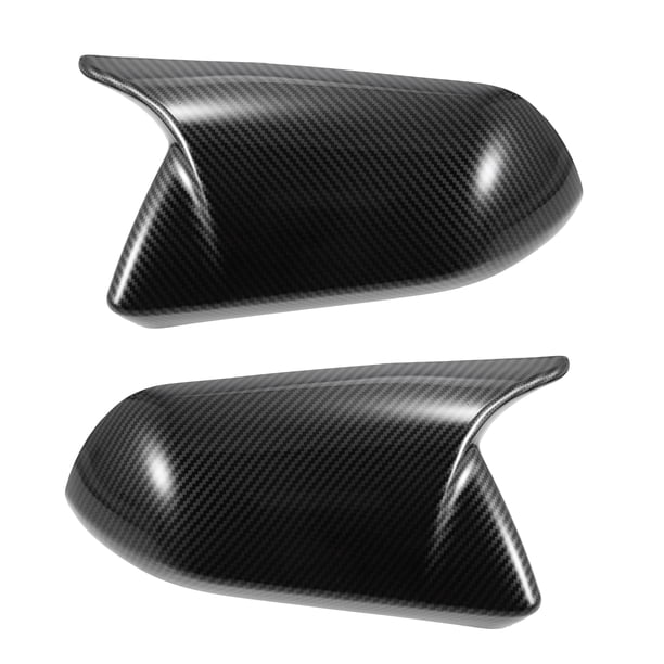 Par Retrovisor Lateral Espejo Cubierta Carbono Fibra Patrón Negro para Ford