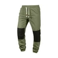 thumbnail image 2 of Zylanna Men's Casual Pants, Pockets Loose with Drawstring Elastic Waist Straight Leg Pants for Men Green, 2 of 8