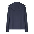 thumbnail image 5 of Uqiangy Stand Collar Full Zip Top Sun Protection Jacket Women Short Active Jacket Outdoor Jacket Women Short Long Sleeve Hiking Shirt Women Zip Up Workout Jacket Women Zip Top Blue XL, 5 of 8