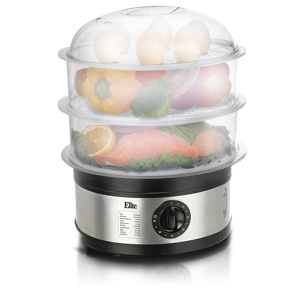 EST2301 MaxiMatic BPAFree 8.5 Quart 3Tier Food Steamer, Stainless