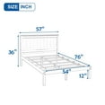 Platform Bed Frame With Headboard, Wood Slat Support, No Box Spring