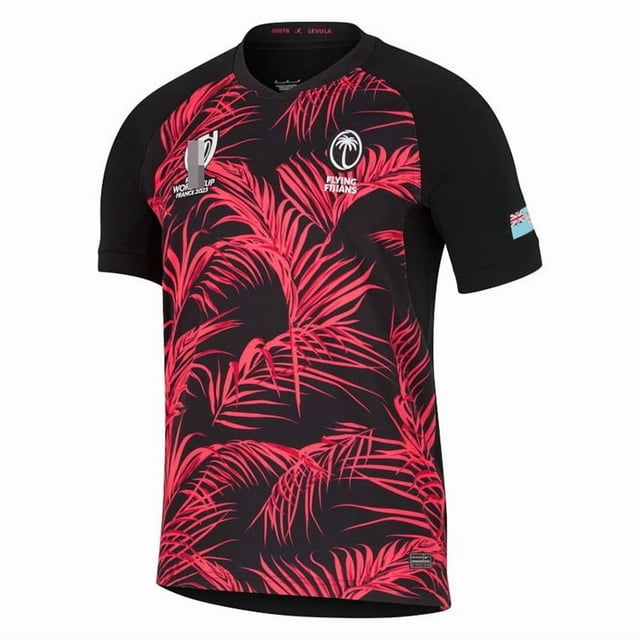 2023 World Cup Fiji Away Nrl Short Sleeve Rugby Jersey Training Suit-XXL
