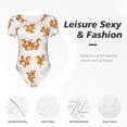 thumbnail image 6 of Balery Squirrel Playing Women's Short Sleevee Crew Neck Bodysuit Tops Short Sleeve Tops Basic-X-Large, 6 of 9