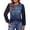 L Blue Print, variant on UVN Blouses for Women Dressy Lace Pleated Tunic Tops Casual Long Sleeve Fall Shirts