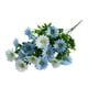thumbnail image 1 of Ramo de flores artificiales con hojas verdes, realista, resistente a los rayos UV, de seda, para interior y exterior, jardín, patio, balcón, decoración del hogar., 1 of 8