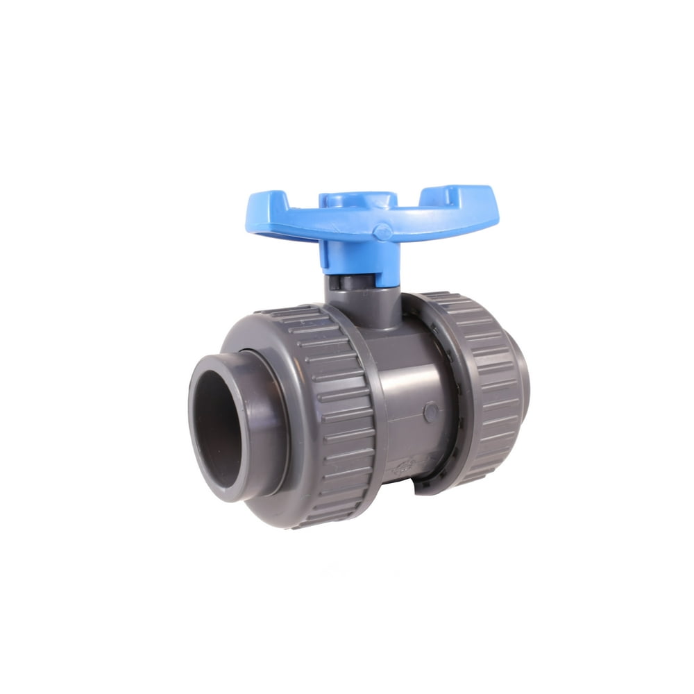 PVC DOUBLE UNION BALL VALVE 11/2" Socket Sanipro (Pack of 2