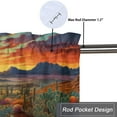 thumbnail image 5 of Cactus Printed Window Curtains Valances for Kitchen Western Sunset Desert Nature Landscape Rod Pocket Valances for Bedroom Living Room Dining Room 54 by 18 in, 1 Panel, 5 of 6