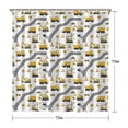 thumbnail image 5 of Cartoon Construction Vehicles Roads White Pattern Shower Curtain 72"x72" ,Bathroom Decorative Shower Curtains Set with 12 Hooks,Modern Waterproof Washable Shower Curtain, 5 of 6