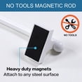 thumbnail image 2 of TRAHOO-4 Pack Magnetic Curtain Rods for Metal Doors Multi-Use Adjustable Rods Tool Free for Iron and Steel Place 1/2" Diameter, with Petite Ball Finials (9"-16", White), 2 of 4