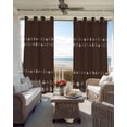 thumbnail image 3 of Rustic Botanical Blackout Curtains 54 Inch Length 2 Panels Set for Living Room Bedroom, Japanese Herb on Brown Simple Art Room Darkening Window Curtains Thermal Insulated Black Out Curtain 52"x54", 3 of 8