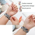 thumbnail image 6 of ALMNVO Stretchy Braided Solo Loop Wristbands Compatible with Apple Watch Bands 41mm 40mm 38mm 49mm 45mm 44mm 42mm Nylon Strap for iWatch Series 9 8 7 SE 6 5 4 3 2 1 Ultra, 6 of 10