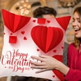 thumbnail image 4 of Harpi Decorative Throw Pillow Covers Clearance Valentine's Day Pillow Covers 18x18 Inch Peach-Skin-Like Cloth Pillowcase Valentine's Day Decor for Sofa Couch, 4 of 5