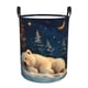 thumbnail image 1 of Fotbe Starry Sky Sleep White Bear Cesto de Ropa con Asas, Cesto Impermeable de Gran Capacidad, Bolsa de Lavado para Dormitorio, Cesto de Ropa con Ruedas y Asas-Medium, 1 of 6