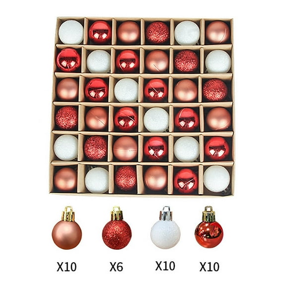 Christmas Ornaments - Christmas Decorations, Christmas Tree Pendants, Christmas Balls, Bright Colored Balls (3Cm/36Pcs S) Christmas Decorations