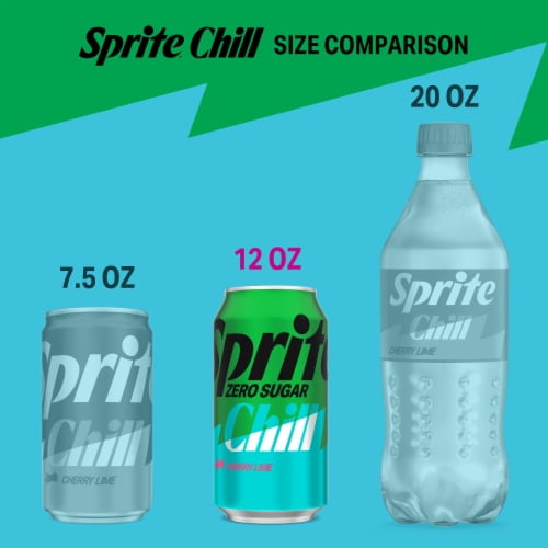 2X - Sprite Chill Zero Sugar Cherry Lime Soda Cans - Walmart.com