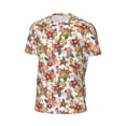 thumbnail image 6 of Wukai Pineapple Flower Print Men's Short-Sleeved Mesh T-Shirt,Quick-Dry Short Sleeve Workout T-Shirt-X-Small, 6 of 8
