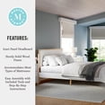 thumbnail image 4 of Martha Stewart Queen Size Solid Wood Platform Bed with Upholstered Base and Inset Headboard, Wood Slat Bottom, No Box Spring Needed, Light Beech/Snow, 4 of 11