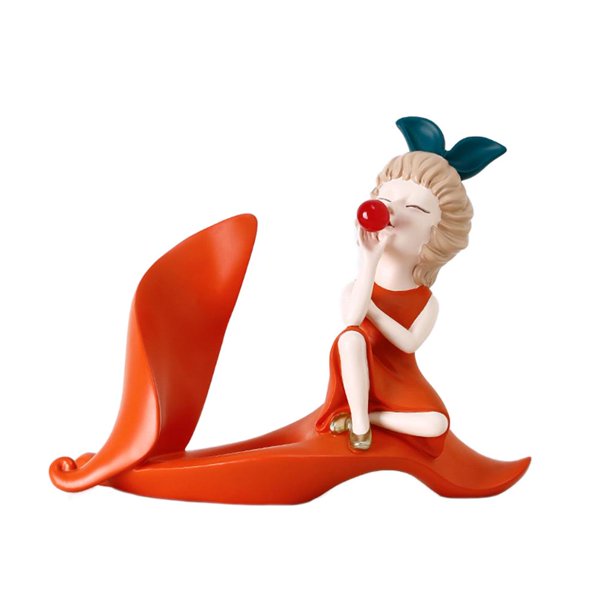 Estante de Estatua de de Soplado de Burbujas, Estantería de Poliresina, Adornos Artesanales, Hechos , naranja