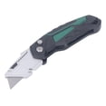 thumbnail image 4 of Cuchillo multiusos plegable de acero de alta dureza con mango de plástico y cortador de cajas, portátil y plegable para papel, 4 of 15
