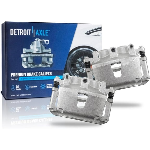 Detroit Axle - 2pc Front Brake Calipers for Jeep 2005-2010 Grand Cherokee, 2006-2010 Commander, Brake Calipers with Brackets 2007 2008 2009 Replacement