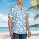 thumbnail image 3 of Balery Daisies Flowers Camisas hawaianas de manga corta para hombre, camisas playeras de corte holgado, camisas de vacaciones con botones,X-Large, 3 of 7