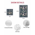 thumbnail image 7 of Navy Blue Flowers Kitchen Dish Towels for Drying Dishes Set of 2, Spring Floral Elegant Pastoral Botanical Waffle Weave Microfiber Hand Tea Bathroom Towels Quick Dry & Absorbent Towel 12x12, 7 of 7